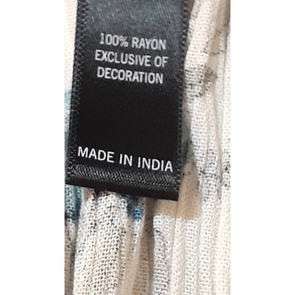 $118 NEW AQUA Floral Maxi Dress MED Boho Romantic Cottagecore Gauze White Blue - Picture 10 of 11